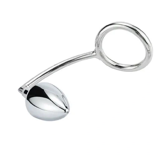 4663 Steel with Cock DiscreetChoice Ring Hook Anal Set Stainless 1224